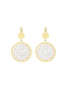 Sàntibé Blanc mini Solène placcato oro orecchini mini SOL-BLAN-BO-1 donna oro bianco 0013