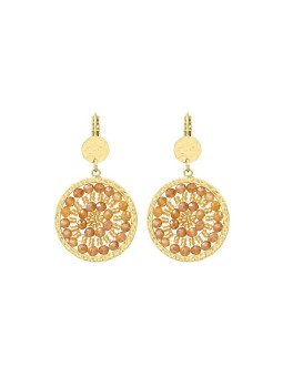 Sàntibé placcato oro orecchini dorato mini Solène mini SOL-DORÉ-BO donna oro 0016