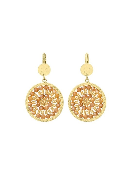 Sàntibé placcato oro orecchini dorato mini Solène mini SOL-DORÉ-BO donna oro 0016