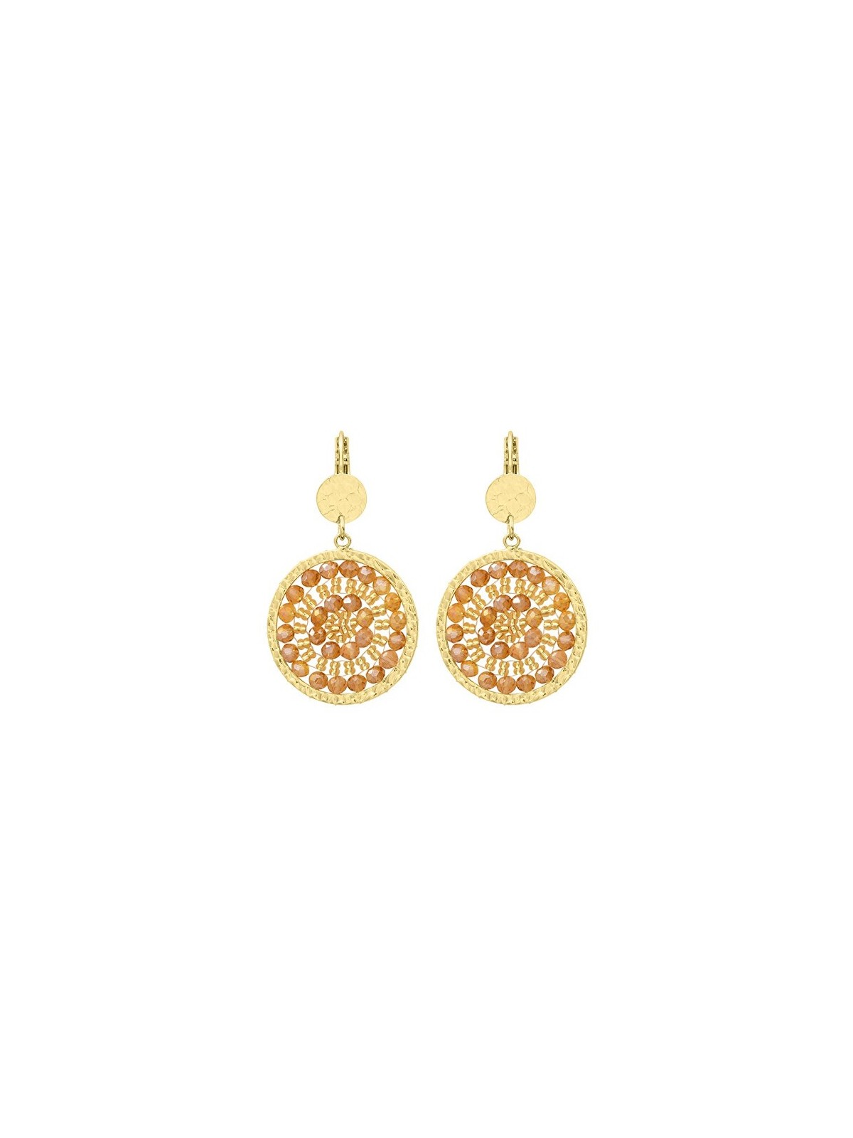 Sàntibé placcato oro orecchini dorato mini Solène mini SOL-DORÉ-BO donna oro 0016