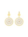 Sàntibé Blanc dorato mini Solène placcato oro orecchini mini SOL-BLAN-BO-2 donna oro bianco 0014