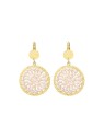 Sàntibé placcato oro orecchini sable mini Solène mini SOL-SABL-BO donna beige oro 0015