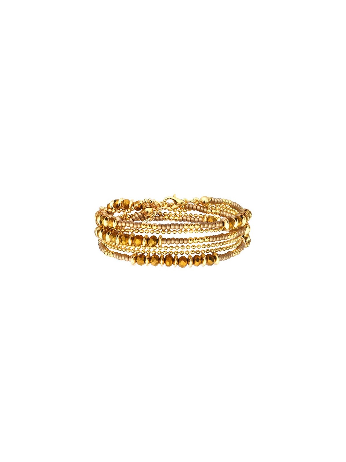 Sàntibé placcato oro bracelet/necklace 2in1 champagne Divine DIV3 DIS-CHAM-BRA donna beige marrone oro 0022
