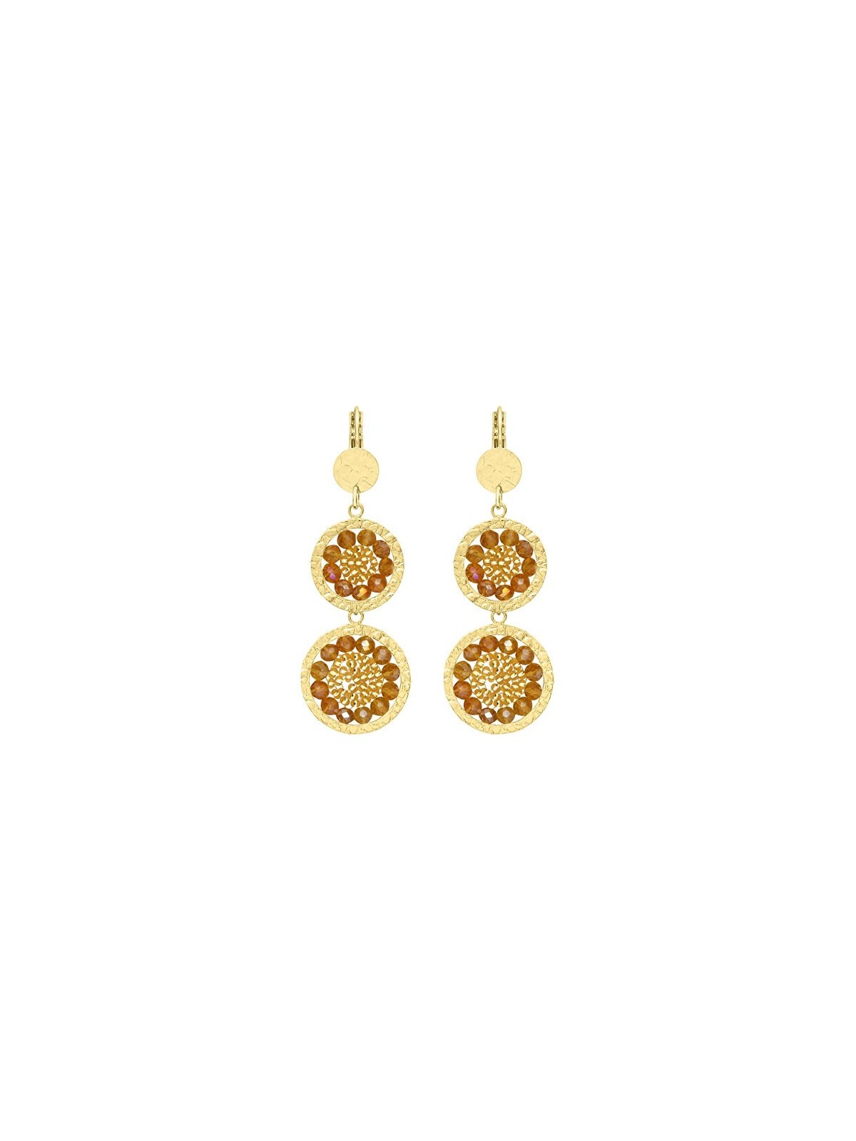 Sàntibé lungo placcato oro orecchini Alba dorato ALBA-DORÉ-BO donna oro 0020