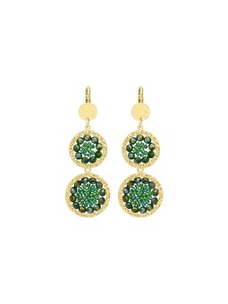 Sàntibé lungo placcato oro orecchini Alba verde Oasis ALBA-OASI-BO donna oro verde 0021
