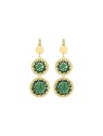 Sàntibé lungo placcato oro orecchini Alba verde Oasis ALBA-OASI-BO donna oro verde 0021