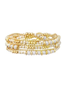 Sàntibé placcato oro bracelet/necklace 2in1 Blanc dorato Divine DIV3 DIS-BLAN-BRA-2 donna oro bianco 0023
