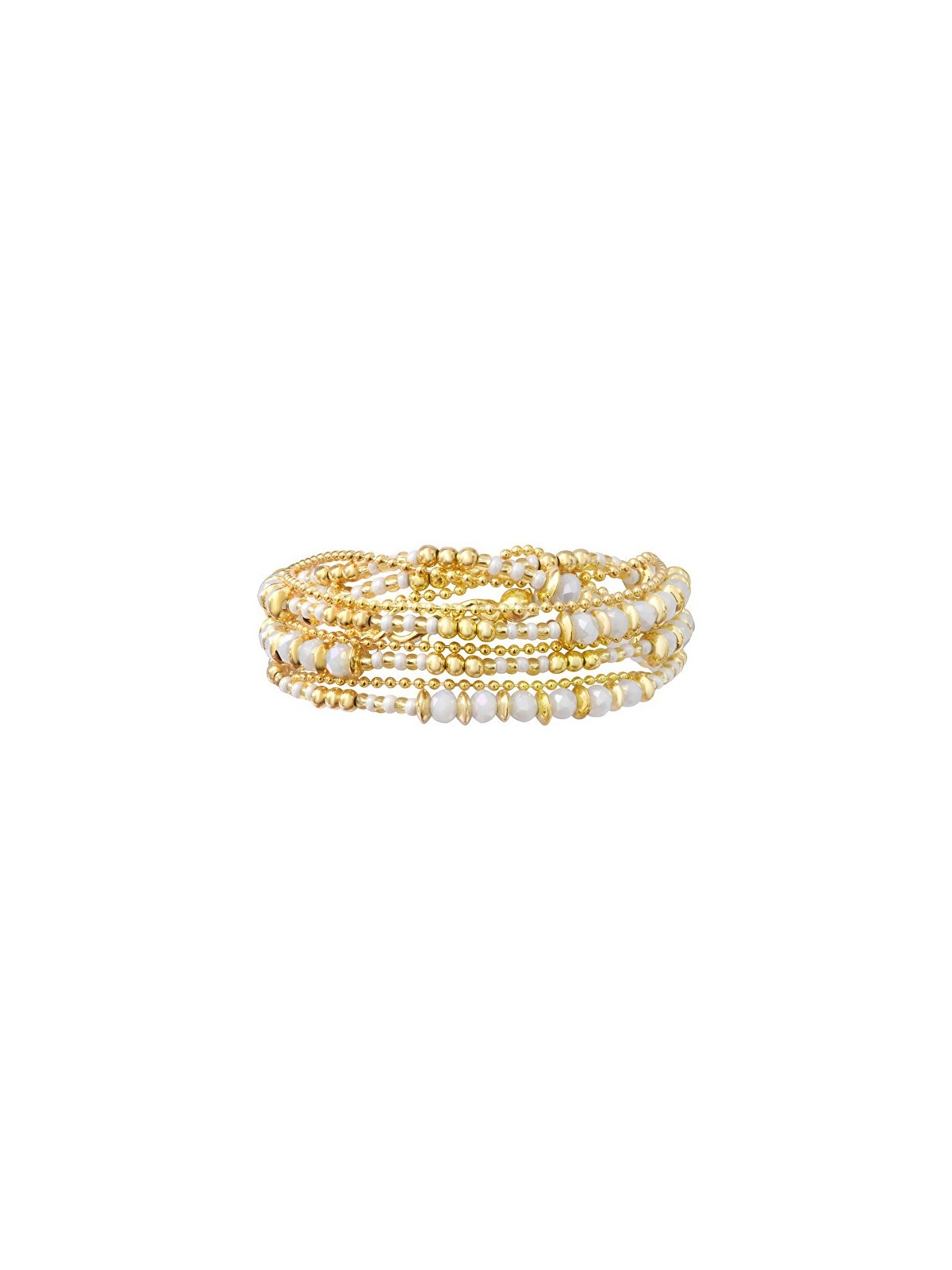 Sàntibé placcato oro bracelet/necklace 2in1 Blanc dorato Divine DIV3 DIS-BLAN-BRA-2 donna oro bianco 0023