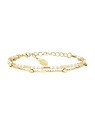 Sàntibé Blanc dorato Divine DIV1 TUB-BLAN-BRA-2 placcato oro double bracciale donna oro bianco 0028