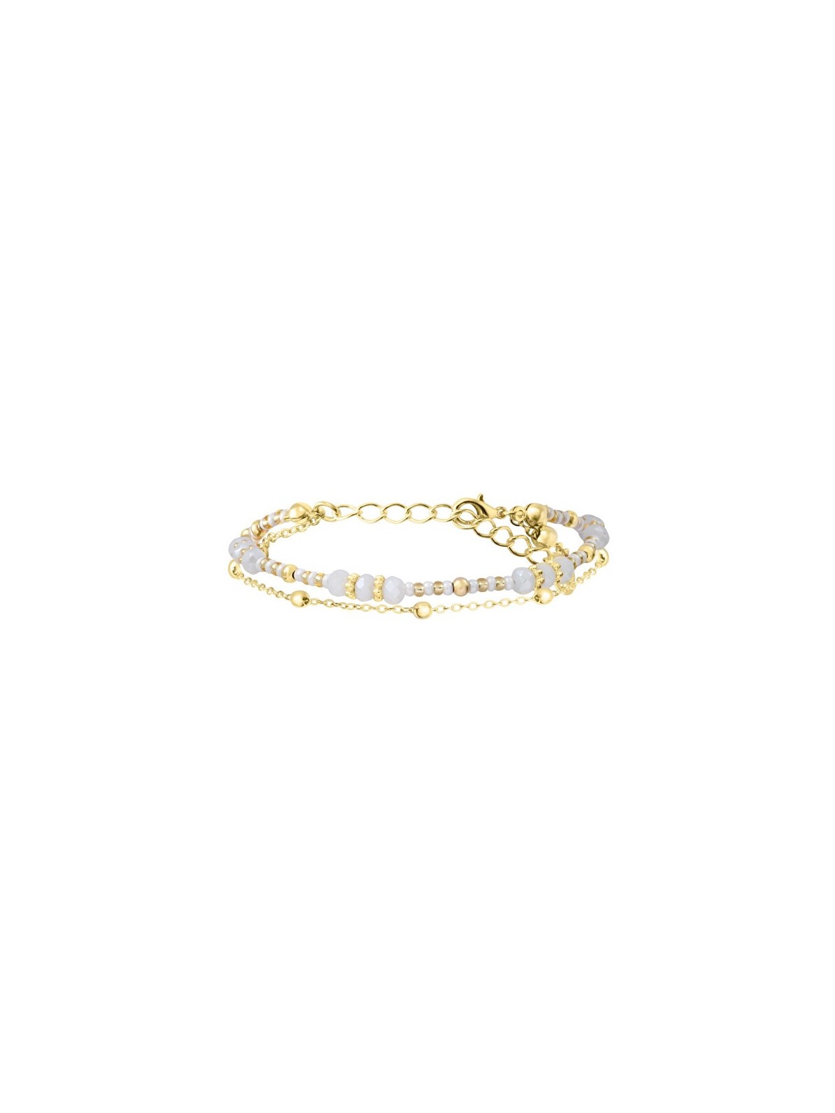 Sàntibé Double placcato oro bracciale Blanc dorato Divine DIV1 COU-BLAN-BRA-2 donna oro bianco 0025