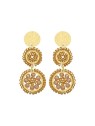 Sàntibé mini Mila dorato beaded pendente orecchini mini MIL-DORÉ-BO donna oro 0038