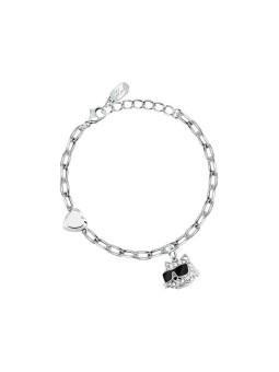 Karl Lagerfeld Iconic Choupette gatto fascino bracciale KLAYD16 donna nero trasparente argento 0187