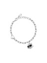 Karl Lagerfeld Iconic Choupette gatto fascino bracciale KLAYD16 donna nero trasparente argento 0187