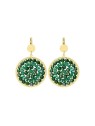 Sàntibé placcato oro orecchini Oasisgreen mini Solène mini SOL-OASI-BO donna oro verde 0040