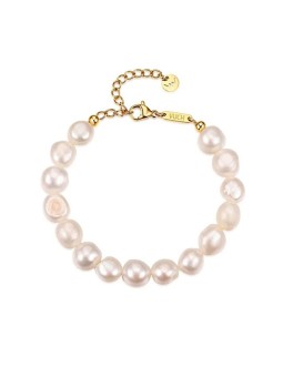 Vuch elegante perla bracciale fatto di river perle Naia oro donna oro perlato 0626
