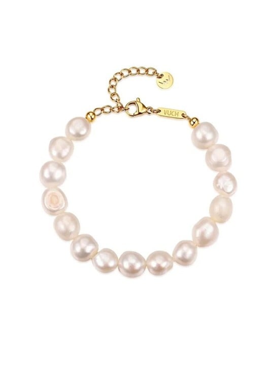 Vuch elegante perla bracciale fatto di river perle Naia oro donna oro perlato 0626
