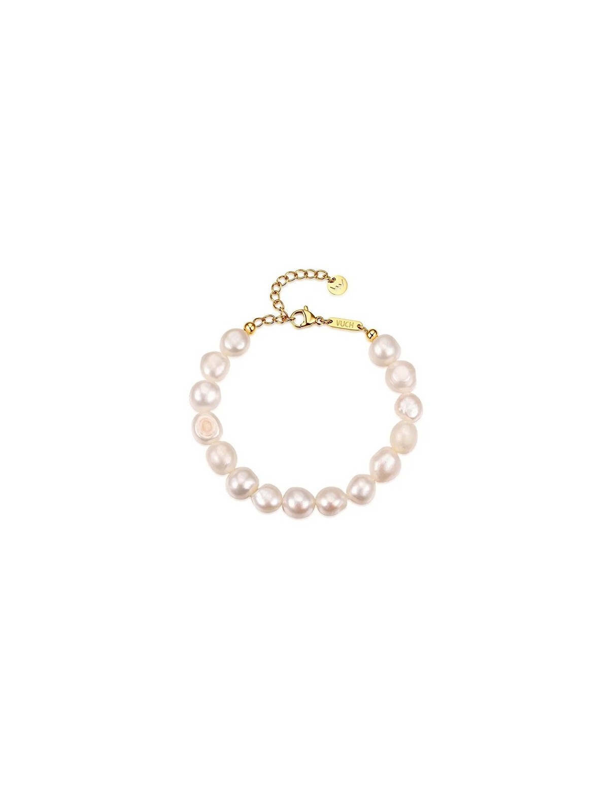 Vuch elegante perla bracciale fatto di river perle Naia oro donna oro perlato 0626