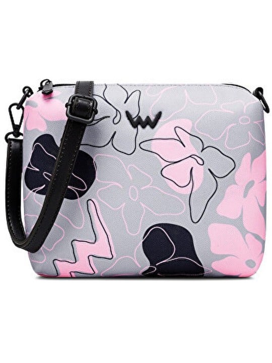 Vuch da donna a tracolla borsa Nuria fiori Linegrey donna grigio rosa 3006