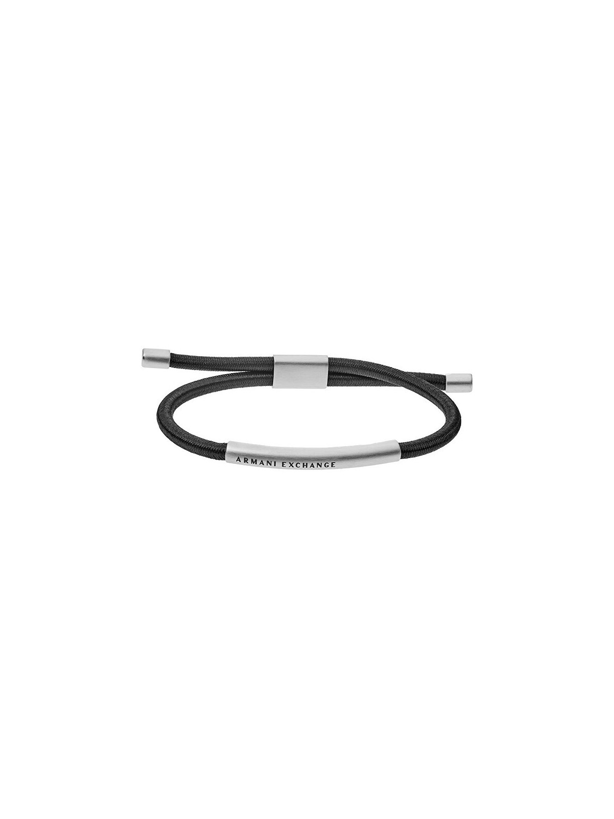 Armani Exchange alla moda uomo bracciale con acciaio chiusura AXG0041040 uomo nero argento 0001