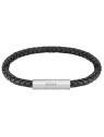 Hugo Boss Knitted pelle bracciale uomo 1580152 uomo nero 0124