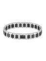 Lacoste uomo acciaio bracciale metropole 2040418 uomo nero argento 0222