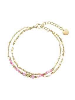 Evolution Group Double placcato oro bracciale con fragola al quarzo 43070.3 donna oro rosa 1428
