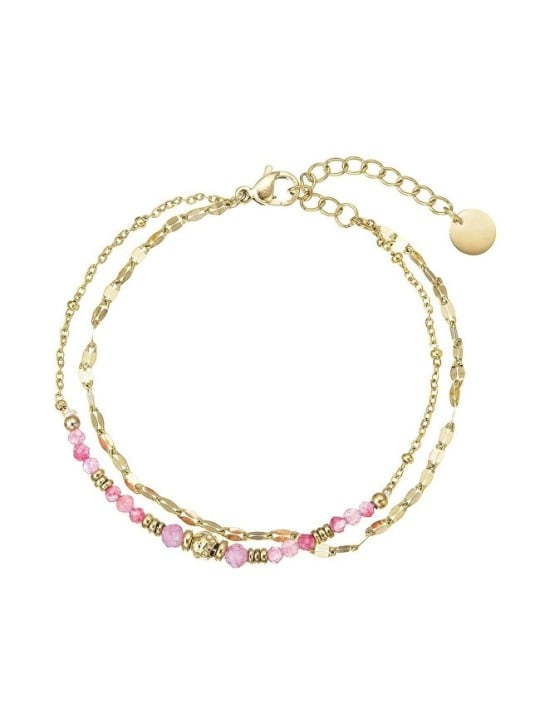 Evolution Group Double placcato oro bracciale con fragola al quarzo 43070.3 donna oro rosa 1428