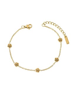 Troli delicato placcato oro bracciale con fiori oro donna oro 4713