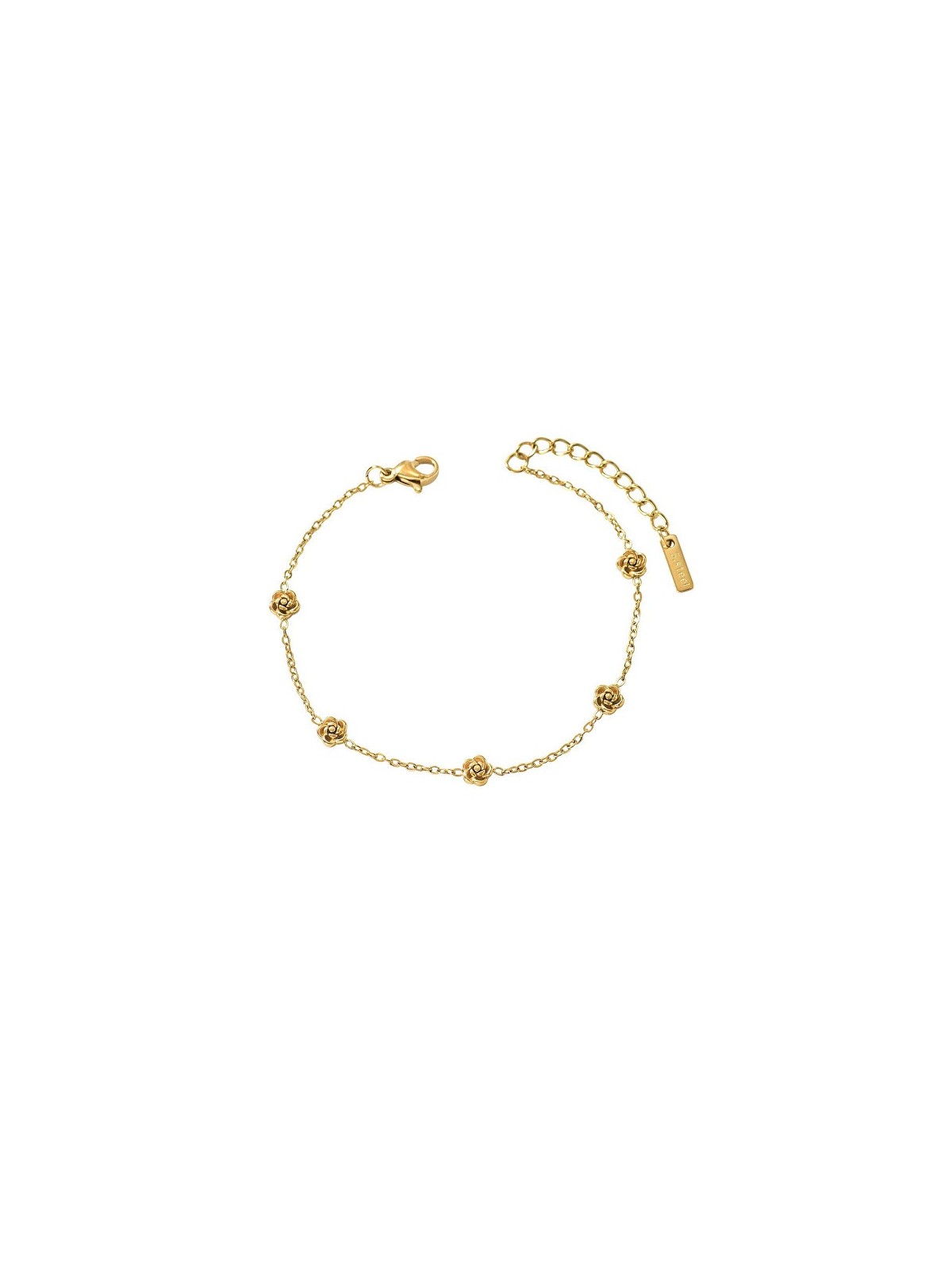 Troli delicato placcato oro bracciale con fiori oro donna oro 4713