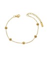 Troli delicato placcato oro bracciale con fiori oro donna oro 4713