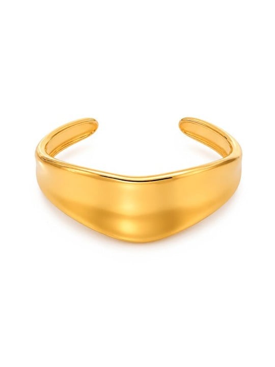 Troli moda solido bracciale fatto di placcato oro acciaio oro donna oro 4746