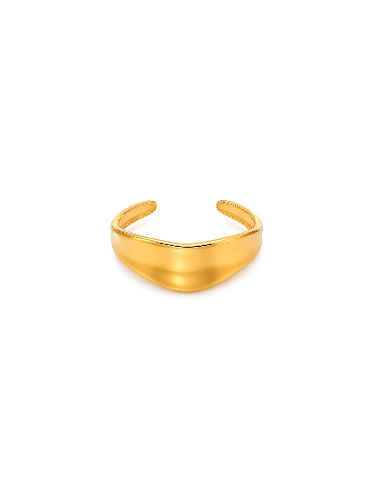 Troli moda solido bracciale fatto di placcato oro acciaio oro donna oro 4746