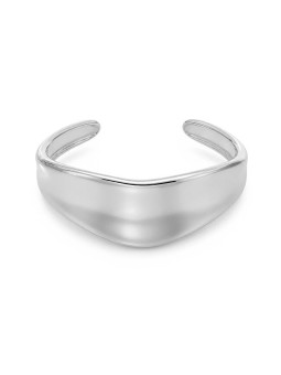 Troli moda solido acciaio bracciale argento donna argento 4745