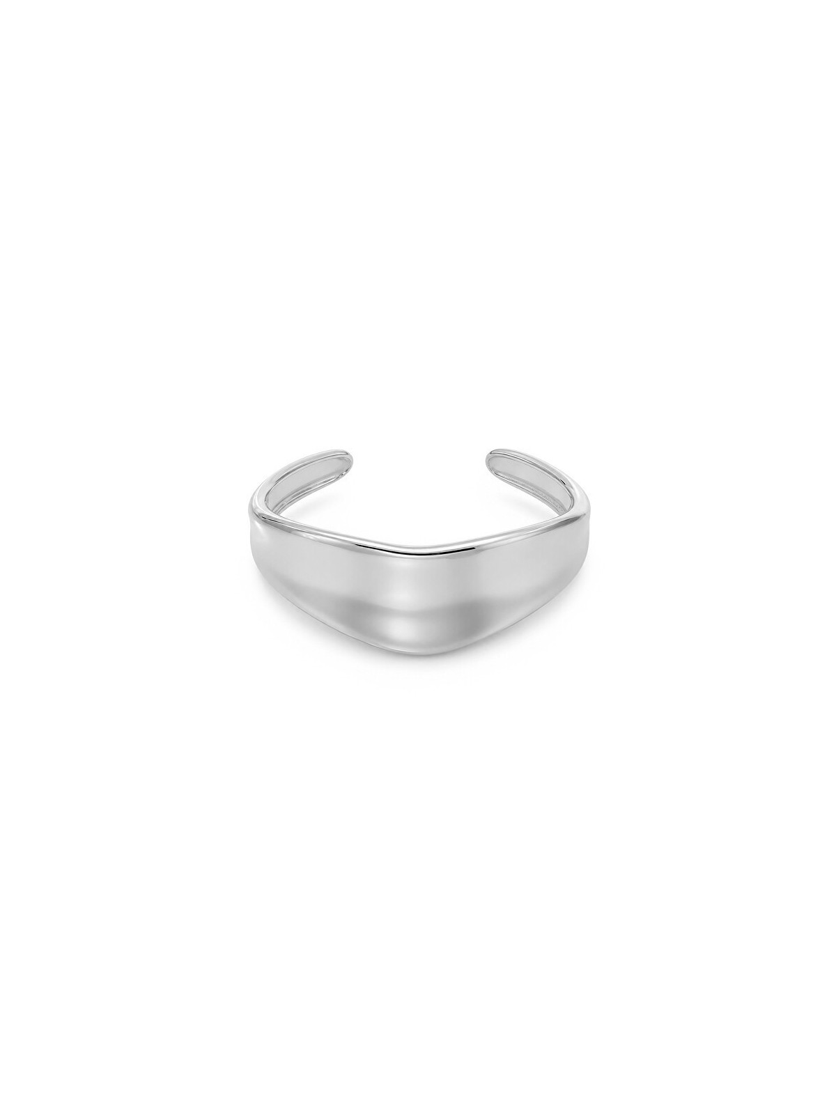 Troli moda solido acciaio bracciale argento donna argento 4745