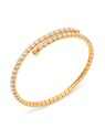 Troli lucido regolabile bracciale fatto di oro acciaio donna trasparente oro 4756