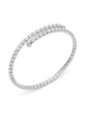 Troli lucido regolabile bracciale fatto di argento acciaio donna trasparente argento 4757