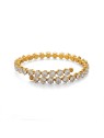 Troli scintillante regolabile bracciale con zirconi oro donna trasparente oro 4760