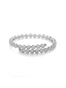 Troli scintillante regolabile bracciale con zirconi argento donna trasparente argento 4759
