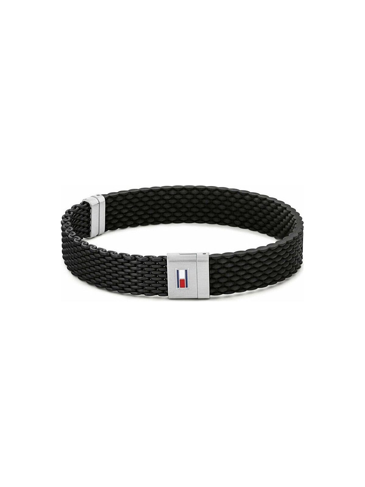 Tommy Hilfiger elegante silicone bracciale 2790240S uomo nero argento 1062