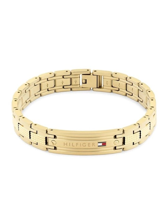 Tommy Hilfiger placcato oro uomo bracciale TH-Oxford 2790733 uomo oro tricolore 1846