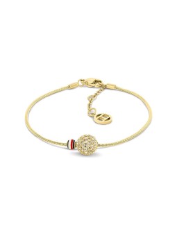 Tommy Hilfiger lussuoso placcato oro bracciale con cristalli 2781077 donna trasparente oro tricolore 1857