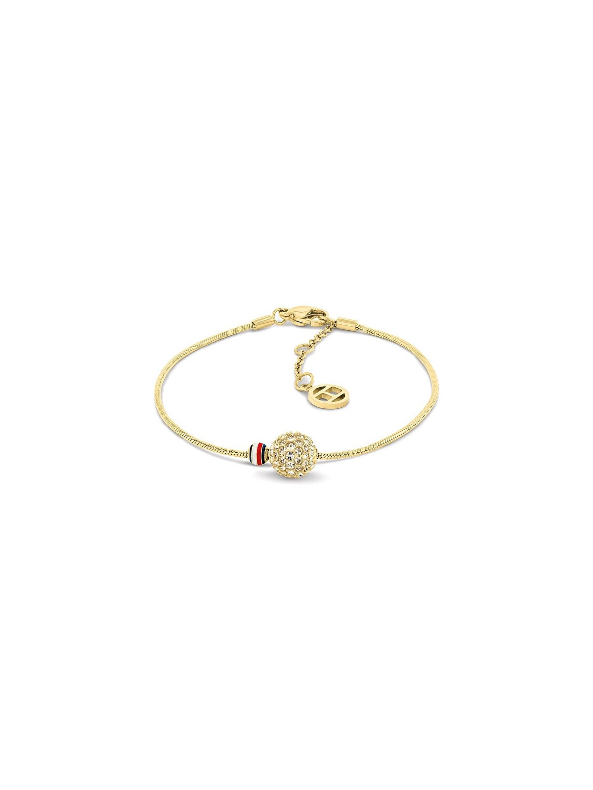 Tommy Hilfiger lussuoso placcato oro bracciale con cristalli 2781077 donna trasparente oro tricolore 1857