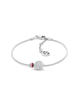 Tommy Hilfiger Luxury acciaio bracciale con cristalli 2781076 donna trasparente argento tricolore 1859