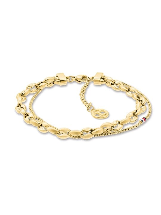 Tommy Hilfiger placcato oro double bracciale donna 2781083 donna oro tricolore 1863