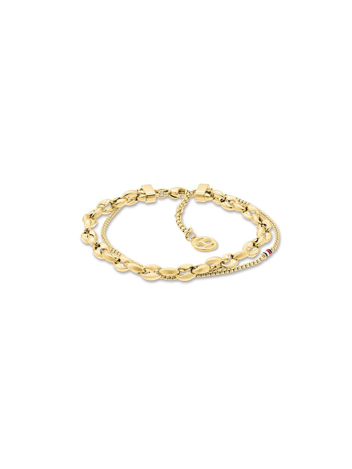 Tommy Hilfiger placcato oro double bracciale donna 2781083 donna oro tricolore 1863