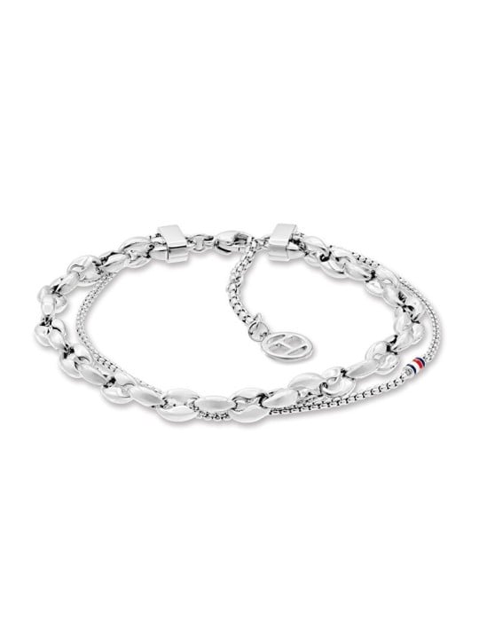 Tommy Hilfiger acciaio double bracciale donna 2781082 donna argento tricolore 1862