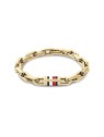 Tommy Hilfiger distintivo placcato oro uomo catena bracciale 2790752 uomo oro tricolore 1872