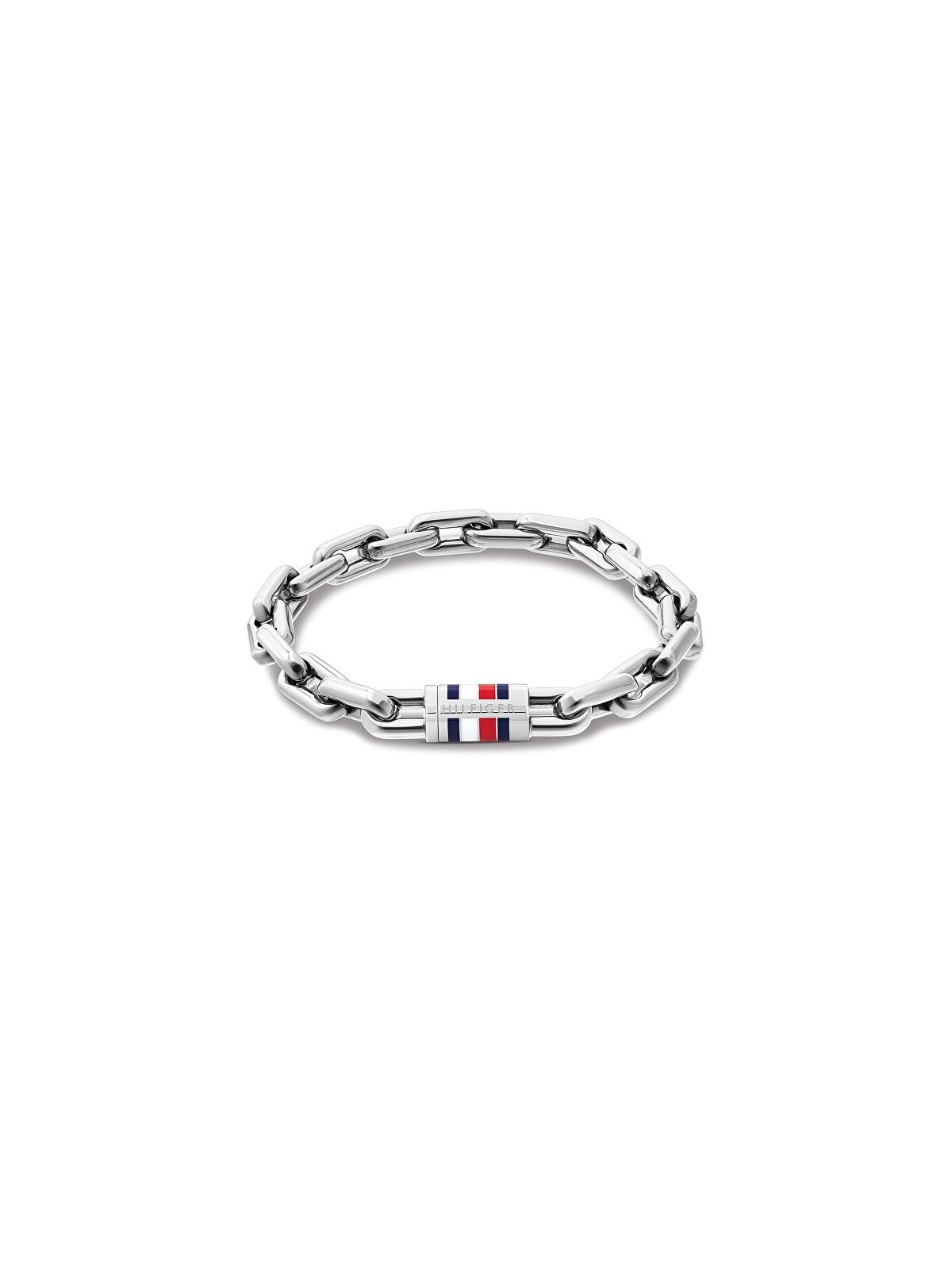 Tommy Hilfiger distintivo acciaio bracciale uomini catena 2790751 uomo argento tricolore 1874