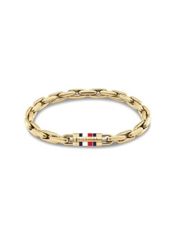 Tommy Hilfiger uomo placcato oro bracciale uomo catena 2790750 uomo oro tricolore 1876