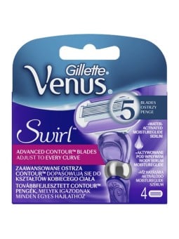Gillette Ricambi testine da rasatura Venus Swirl 4 pezzi Donna